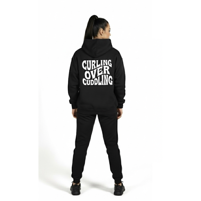 PRYME "Curling Over Cuddling” Oversized Hoodie for women